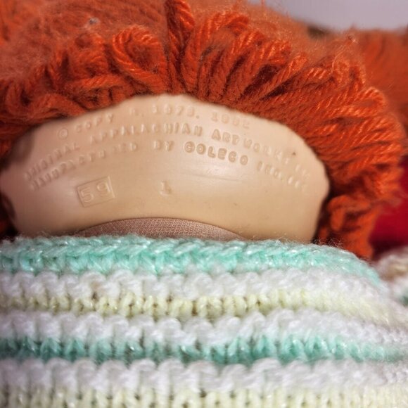 Vintage Cabbage Patch Girl Doll Red Yarn Hair Blue Eyes 1978 1983 OAA OK Factory - Picture 10 of 16